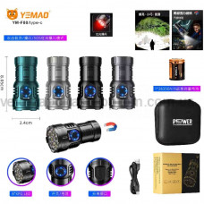 Ліхтар YEMAO YM-F80 8XPG(White+Red), 1x26350, ЗУ Type-C, магніт