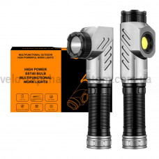 Ліхтар YM-F303X-LED+COB, 1x21700, ЗУ Type-C, магніт, ковпачок, поворот на 90 градусів