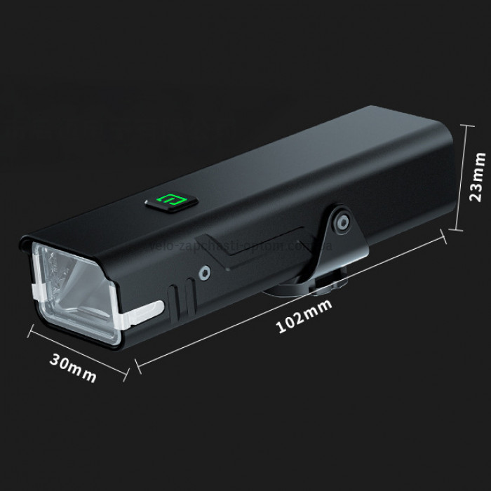 Велоліхтар с сигналом Q091, 250LM, Li-Ion акумулятор, ЗУ Type-C, індикація заряду