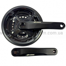 Система шатунів Prowheel TA-CN68 (24/34/42T, 170мм) чорна Велосипедна тризіркова система під квадрат із захистом ланцюга