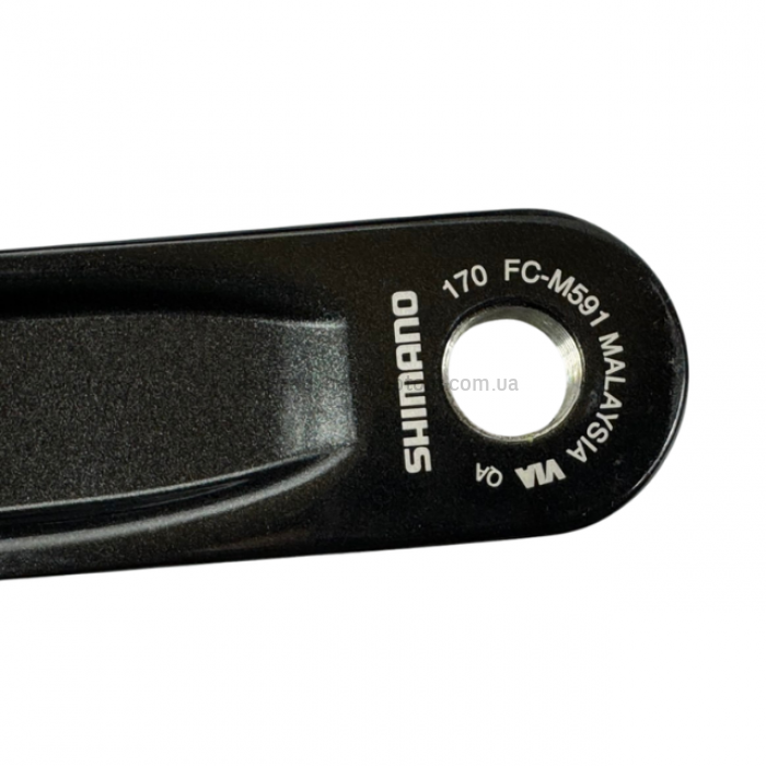 Система шатунів Shimano Deore FC-M591-L (22/32/44T, 170 мм) чорна Велосипедні тризіркові шатуни Hollowtech II без захисту ланцюга