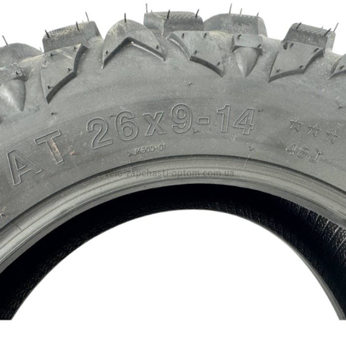Покришка для квадроцикла AT26x9-14 TL KAMA JK-600 (48J, 6PR, під обід RIM 7.0x14) Посилена безкамерна шина для ATV / UTV