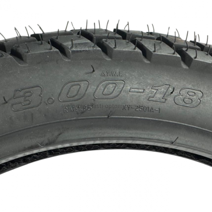 Покришка мопеда / мотоцикла 3.00-18 M/C XY-2501A TT KAMA (52P, 8PR, під обід RIM 1.85) Посилена універсальна шина ендуро