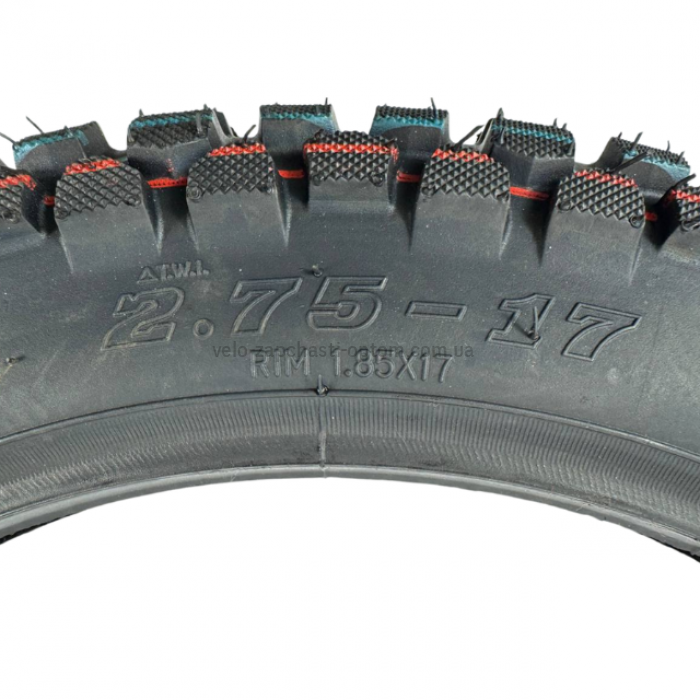 Покришка мопеда / мотоцикла 2.75-17 TT KAMA FH-230 (47G, 6PR, під обід RIM 1.85x17) Посилена кросова шина (ендуро)