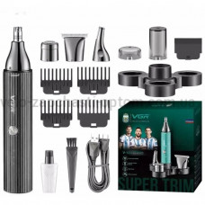 Тример VGR 4 в 1 V-630 BLACK, 4 насадки - тример, шейвер, тример для носа, тример для тіла