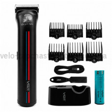 Акумуляторна машинка для стриження (clipper) VGR V-160 BLACK, 6 насадок, 8000RPM