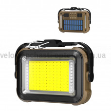 Ліхтар для кемпінгу TZD-01-COB(White+Yellow+Red+Blue)-PRO, Li-Ion акк., солнечная батарея, ЗУ Type-C, магнит, крюк, Box
