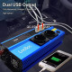 Інвертор 3-в-1 LncBoc 1000W 12V роз'єми під 2 USB кабелі/ 2 прикурювачі/ 2 розетки 220/230