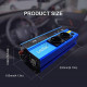 Інвертор 3-в-1 LncBoc 1000W 12V роз'єми під 2 USB кабелі/ 2 прикурювачі/ 2 розетки 220/230