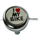 Дзвоник метал хром I love my bike Китай